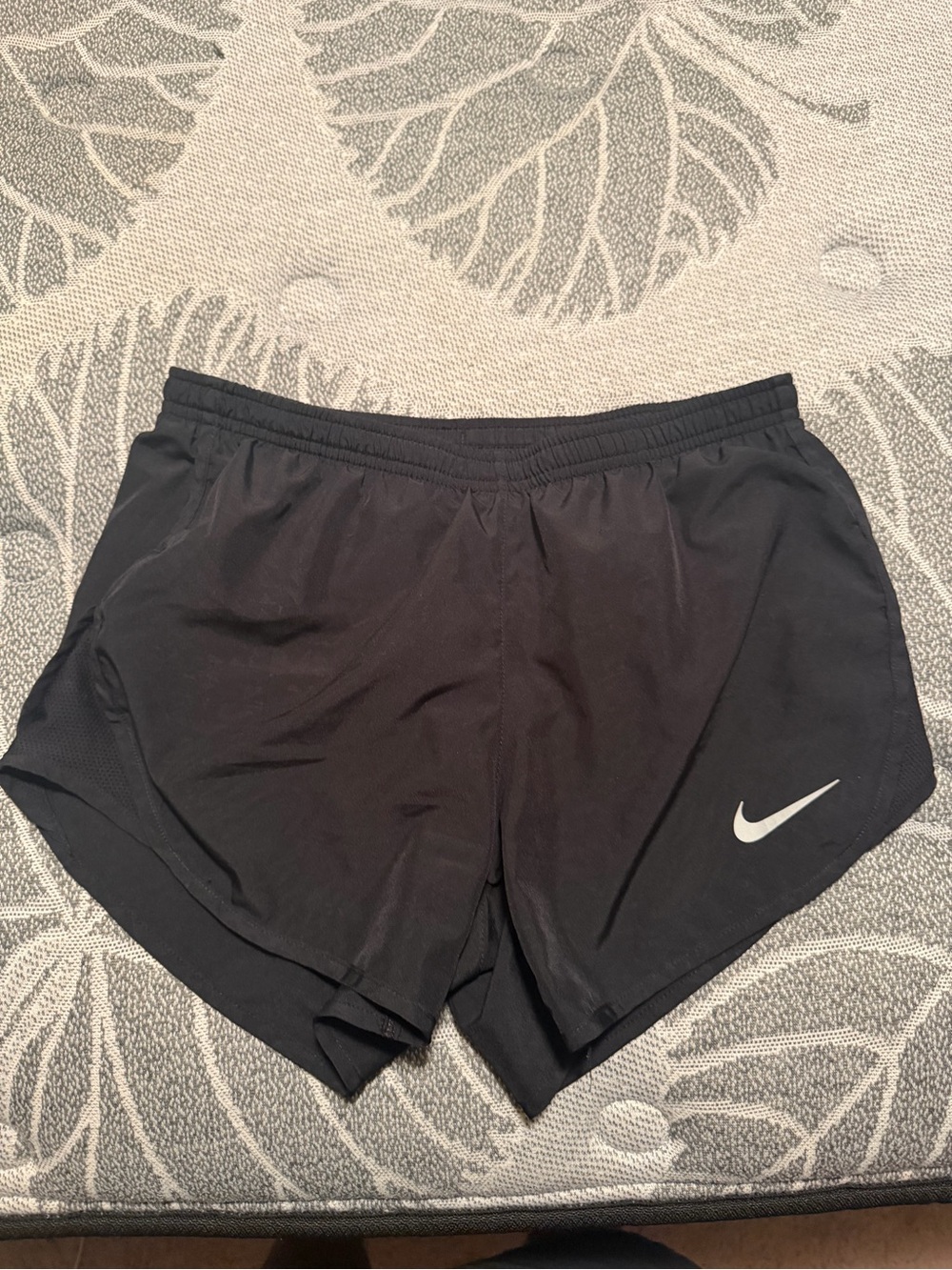 Nike Women's Black Athletic Running Shorts with Reflective Swoosh